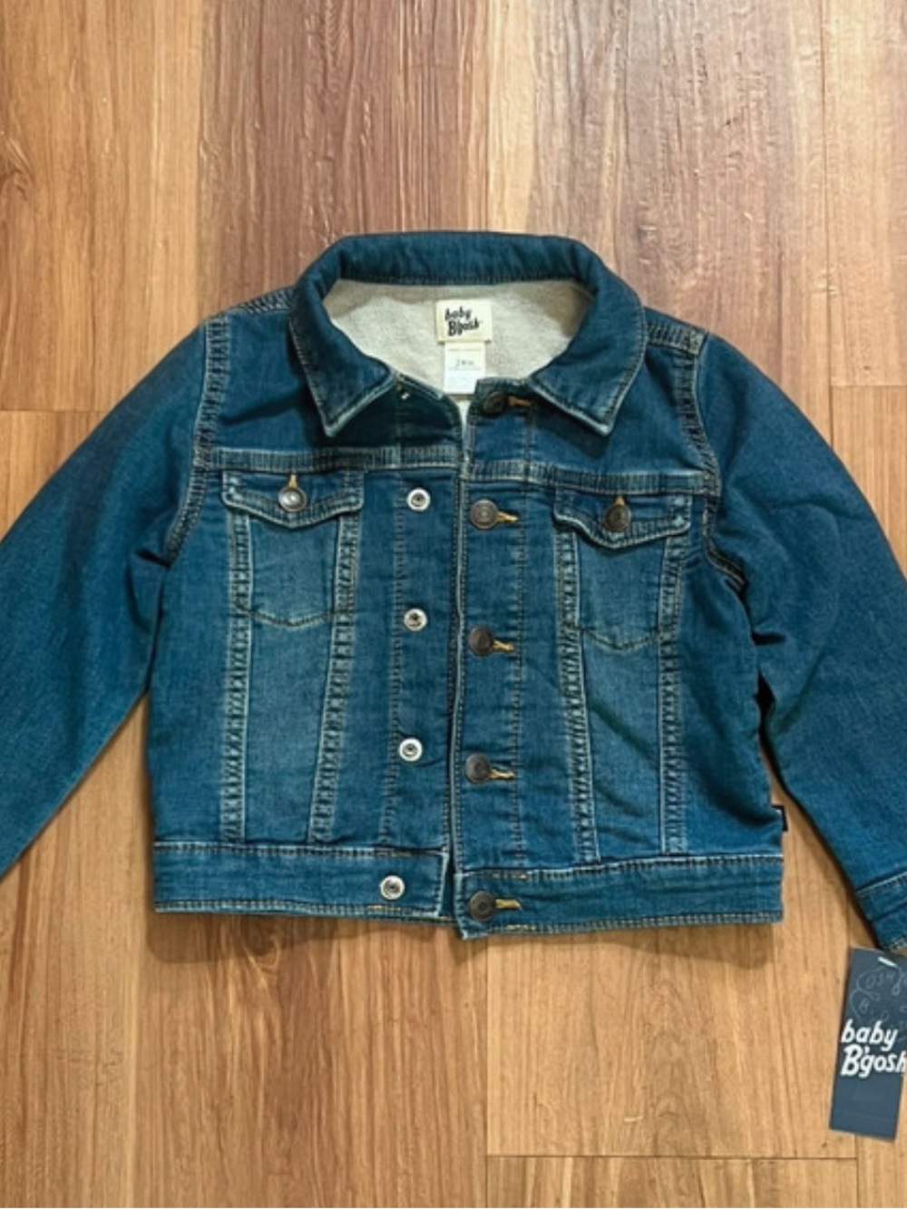 NWT OshKosh B'gosh Blue Denim Button Jacket Long Sleeve 24mo